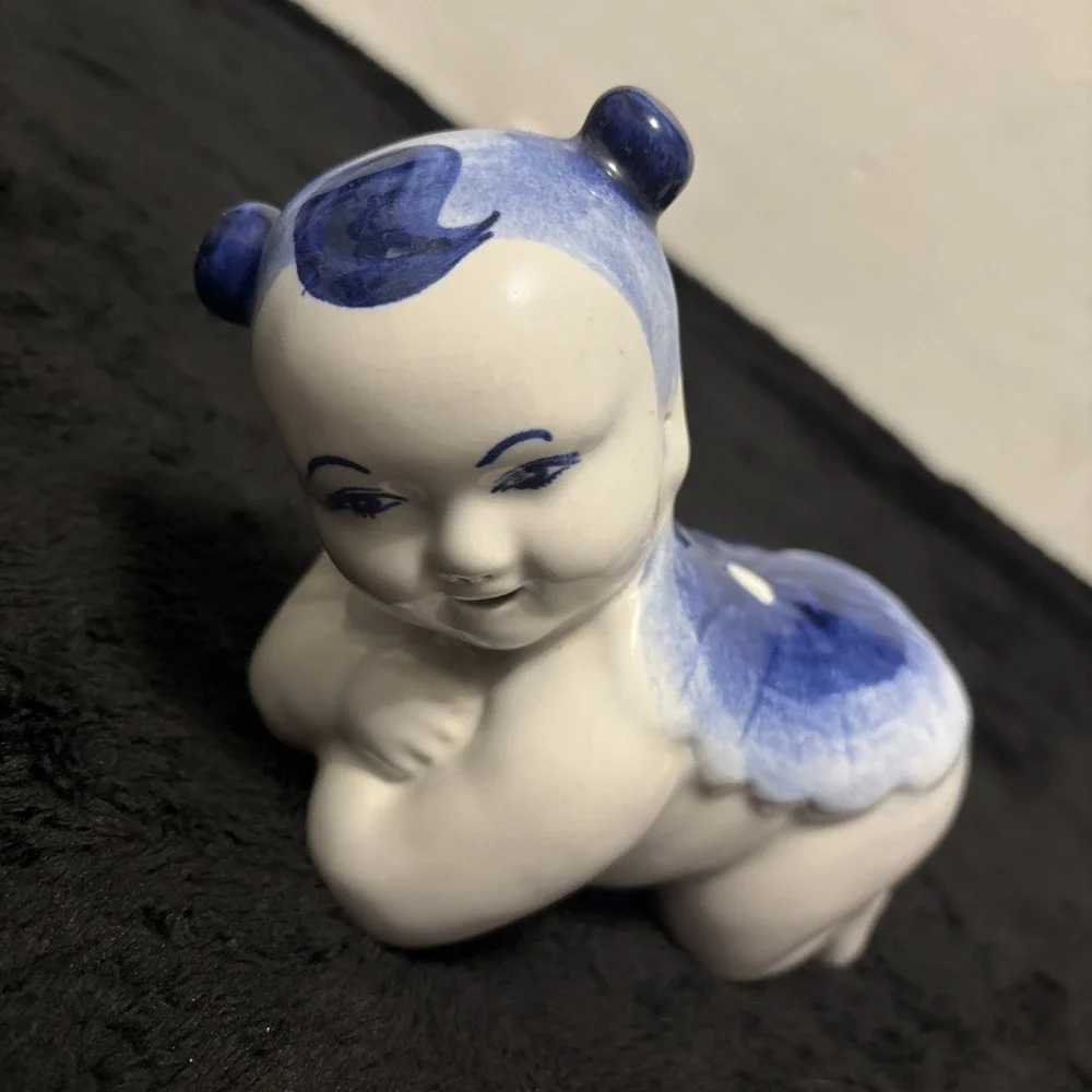 Vintage Pair Chinese Opium‎ Pillow Headrest Porcelain 9''